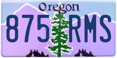 OR license plate 875RMS