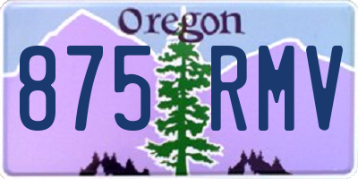 OR license plate 875RMV
