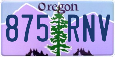 OR license plate 875RNV