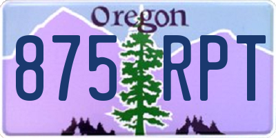 OR license plate 875RPT