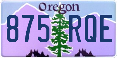 OR license plate 875RQE