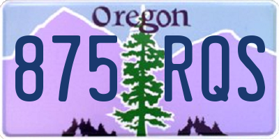 OR license plate 875RQS