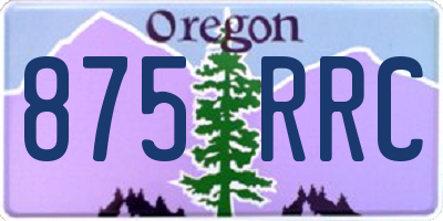 OR license plate 875RRC