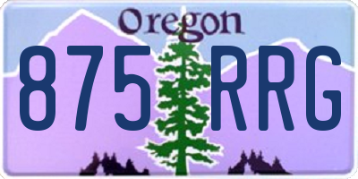 OR license plate 875RRG