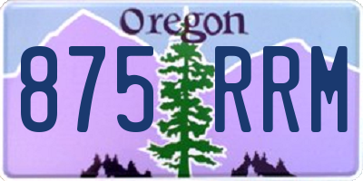 OR license plate 875RRM