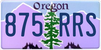OR license plate 875RRS