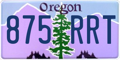 OR license plate 875RRT