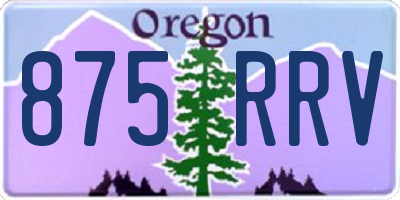 OR license plate 875RRV