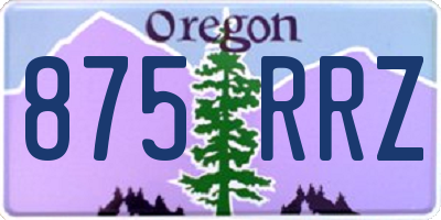 OR license plate 875RRZ