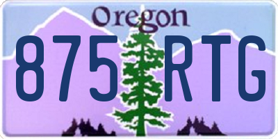 OR license plate 875RTG