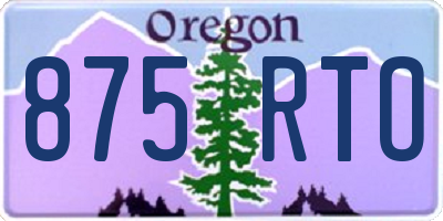 OR license plate 875RTO