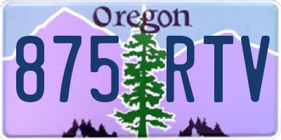 OR license plate 875RTV