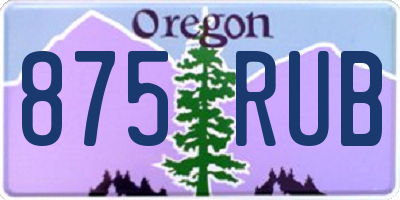 OR license plate 875RUB