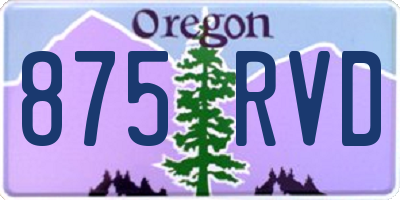 OR license plate 875RVD