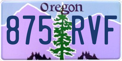 OR license plate 875RVF