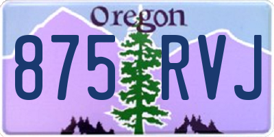 OR license plate 875RVJ