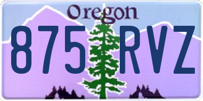 OR license plate 875RVZ