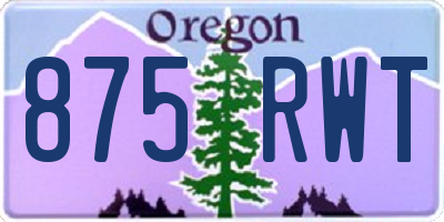 OR license plate 875RWT