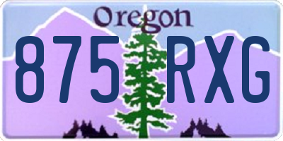 OR license plate 875RXG