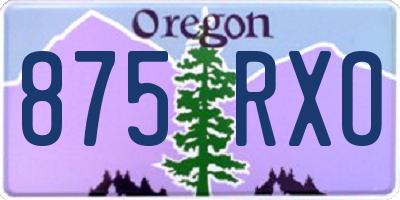 OR license plate 875RXO