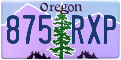 OR license plate 875RXP