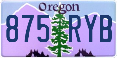 OR license plate 875RYB