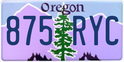 OR license plate 875RYC