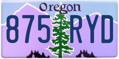 OR license plate 875RYD