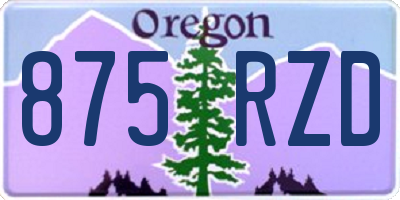 OR license plate 875RZD