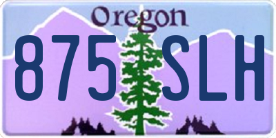 OR license plate 875SLH