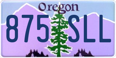 OR license plate 875SLL