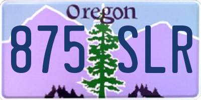 OR license plate 875SLR