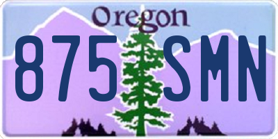 OR license plate 875SMN