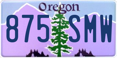 OR license plate 875SMW