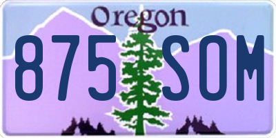 OR license plate 875SOM