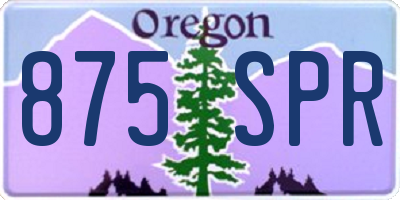 OR license plate 875SPR