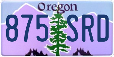 OR license plate 875SRD