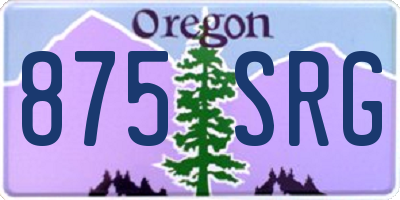 OR license plate 875SRG