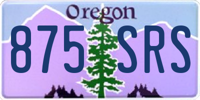 OR license plate 875SRS