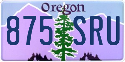 OR license plate 875SRU