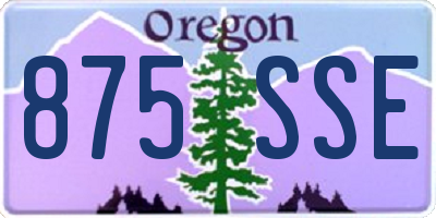 OR license plate 875SSE