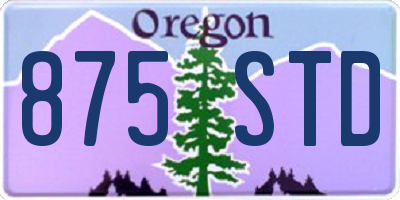 OR license plate 875STD