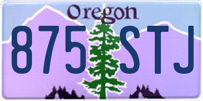 OR license plate 875STJ