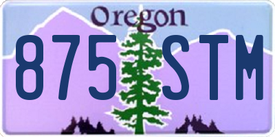 OR license plate 875STM