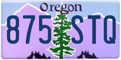 OR license plate 875STQ