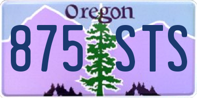 OR license plate 875STS