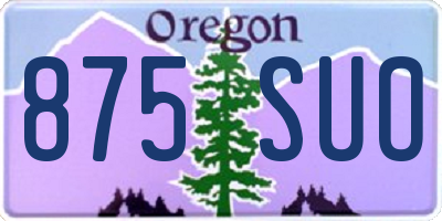 OR license plate 875SUO