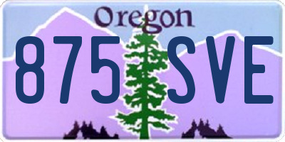 OR license plate 875SVE