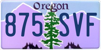 OR license plate 875SVF