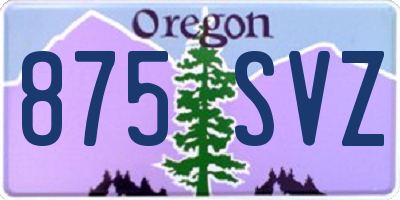 OR license plate 875SVZ
